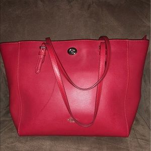 Red large Coach purse